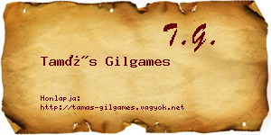 Tamás Gilgames névjegykártya